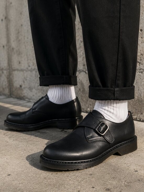 Dr. Martens Padraic Monk Strap Shoes Black Leather Men’s 9 EU 42 main image 8